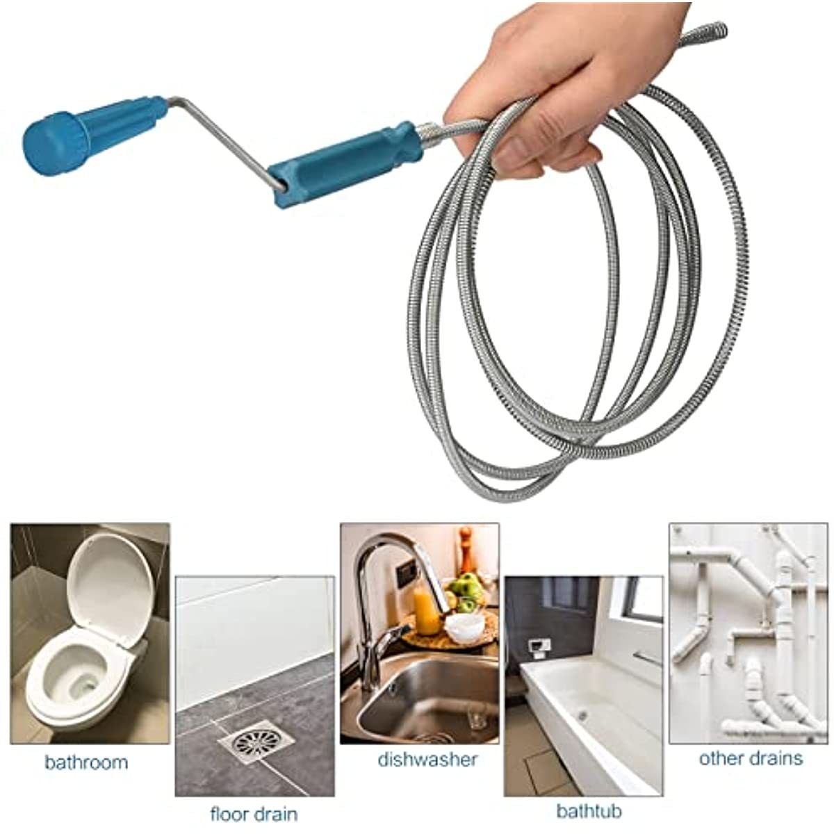 Drain Snake Flexible - Sonda Telescopica Flessibile in Acciaio per