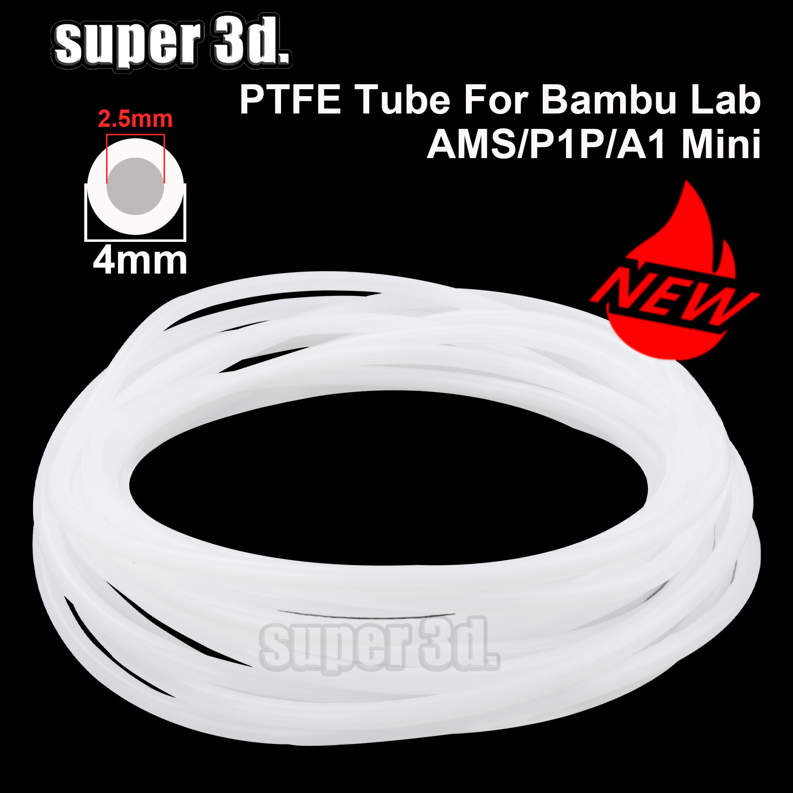 Ptfe Tape Thread - Tubo PTFE per Stampante 3D 2.5mm